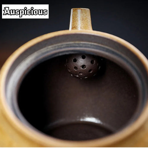 Theiere japonaise ceramique brute anse laterale avec infuseur