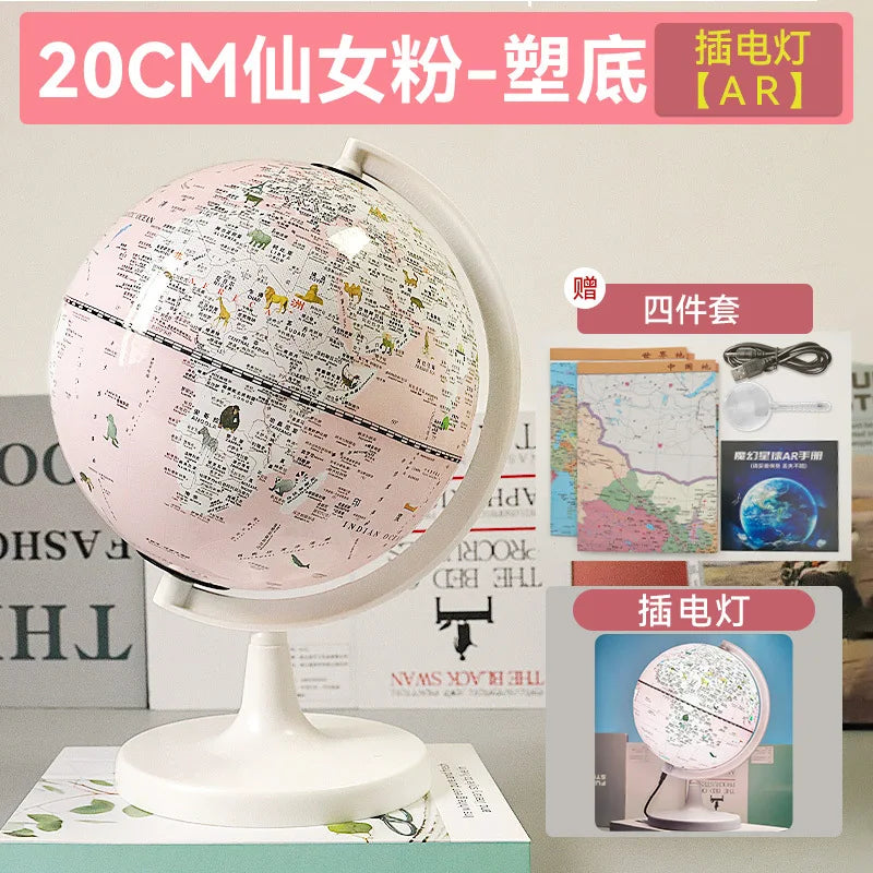 globe terrestre intelligent rotatif avec carte géographique décoratif éducatif - vue 11 sur 18
