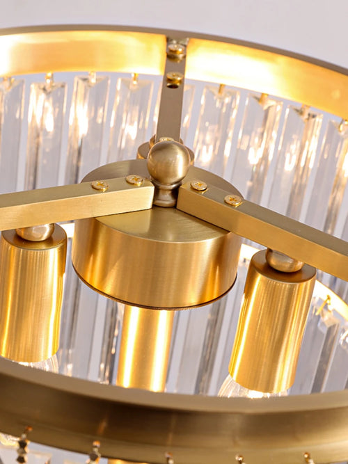 lampe de bureau en cristal de cuivre design moderne luxe - vue 6 sur 9