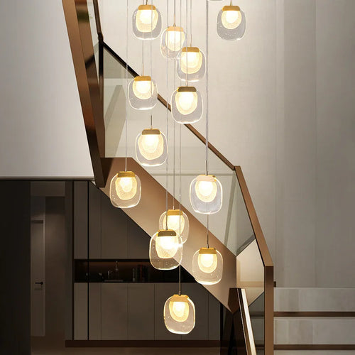 suspension moderne en cristal pour éclairage décoratif intérieur - vue 5 sur 20