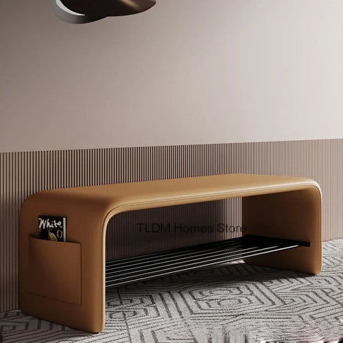 Doorway Shoe-changing Stool, Shoe Cabinet Storage, Two-purpose All-in-one Stool, Bedroom Simple Bedside Bench for Sitting - vue 2 sur 11