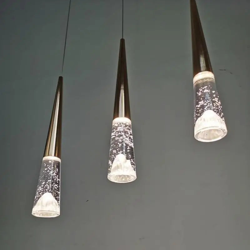 suspension moderne en cristal pour éclairage intérieur élégant - vue 4 sur 16