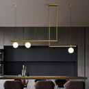 Modern nordic minimalist LED glass chandelier for restaurant decor