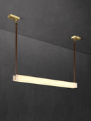 Modern minimalist marble leather chandelier for luxury decor