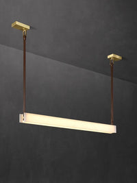 Modern minimalist marble leather chandelier for luxury decor