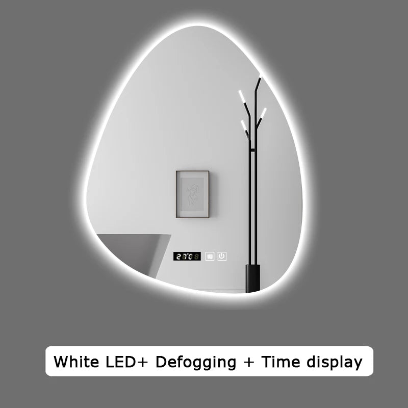 miroir intelligent multifonction avec haut-parleur bluetooth et éclairage réglable - vue 11 sur 13