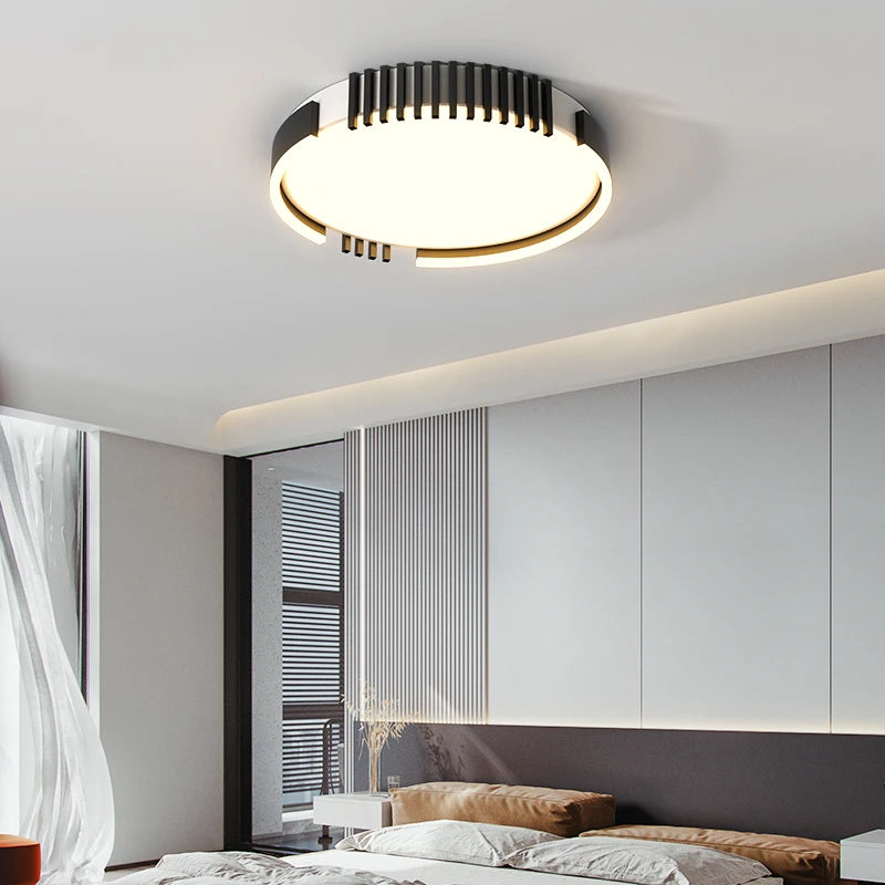 plafonnier led rectangulaire encastrable design nordique moderne - vue 7 sur 9