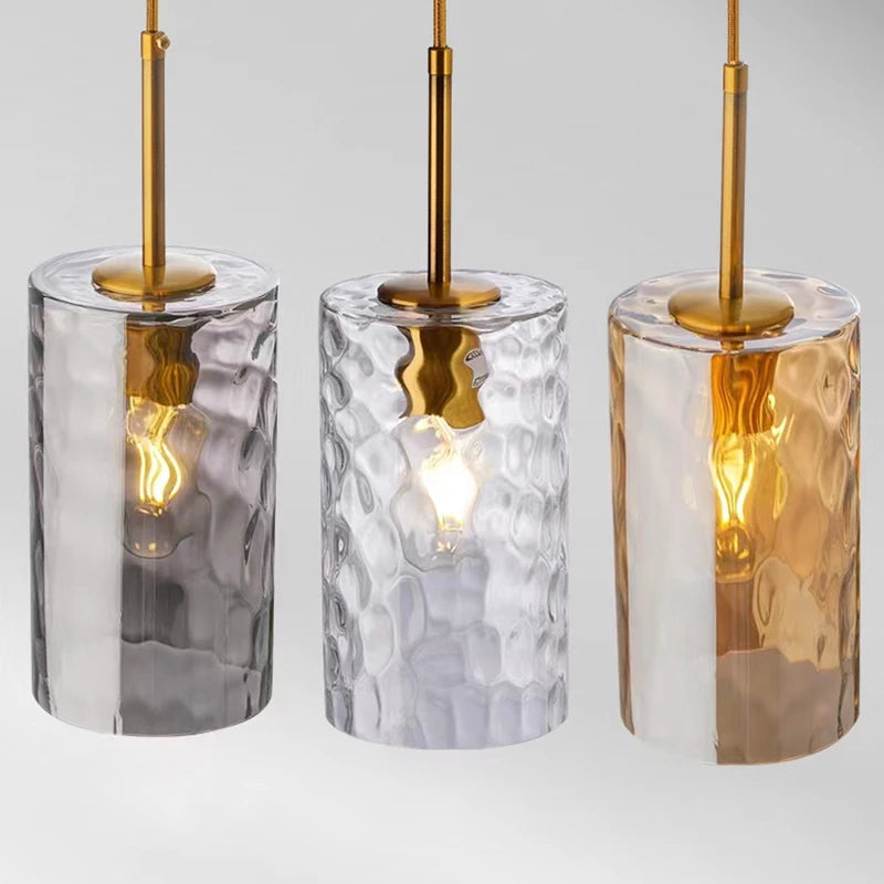 Suspension nordiques LED lampe suspendue en verre luminaires de cuisine salle à manger salon chambre lampe de chevet