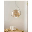 lustre boule en verre style nordique pour éclairage rétro