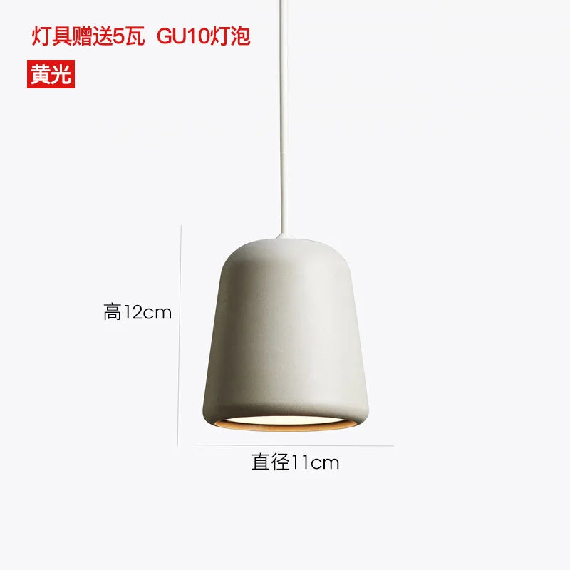 Minimalist solid wood Nordic pendant light for interiors - vue 7 sur 8