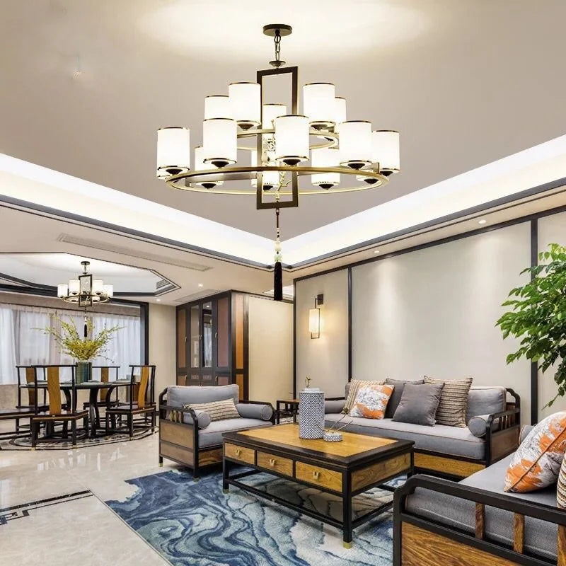 lustre rétro chinois pour un éclairage élégant et chaleureux