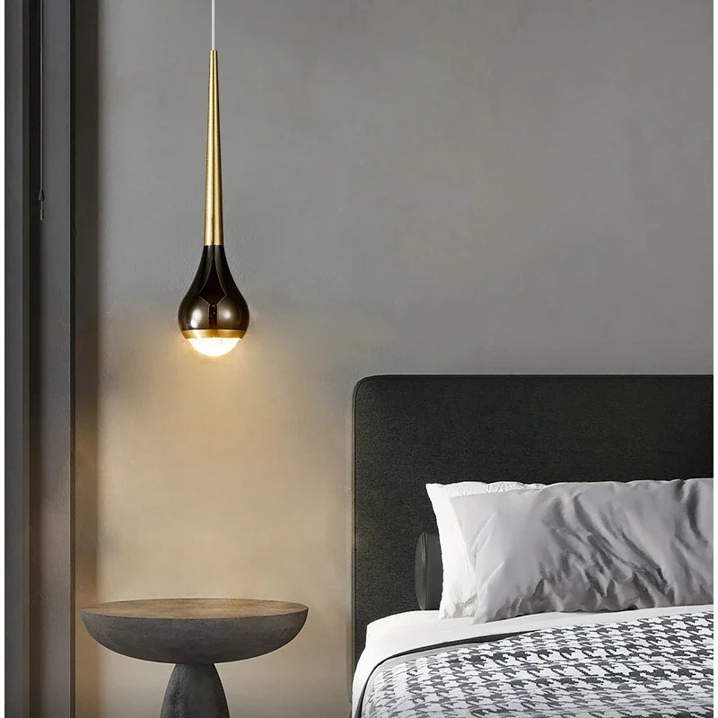 Lamp Minimalist Design Modern Pendant Light, LED Pendant Lighting For Bedroom Living Room Bathroom, Restaurant Single Hanging - vue 4 sur 7