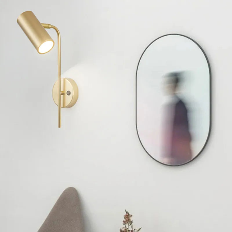 Applique murale rotative moderne salon fond applique murale LED lumière chambre chevet lumière allée longue pôle interrupteur lampe - vue 5 sur 10