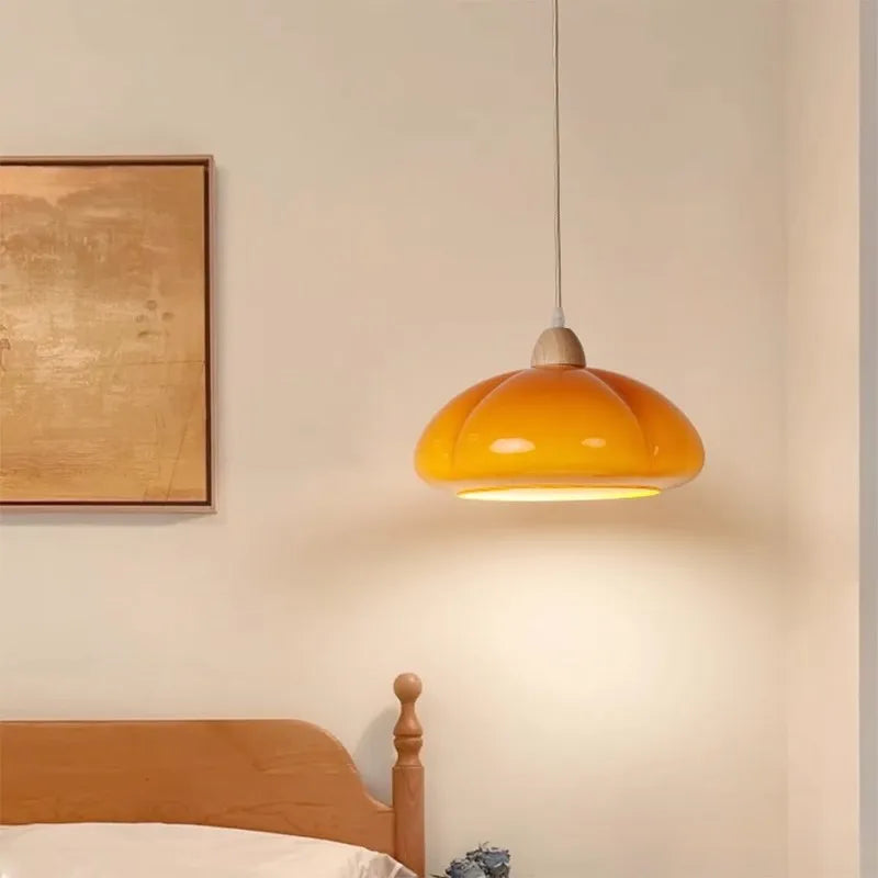 Suspension LED en forme de citrouille - vue 3 sur 9