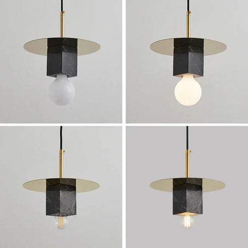 Nordic marble chandelier minimalist creative design for modern decor - vue 6 sur 7