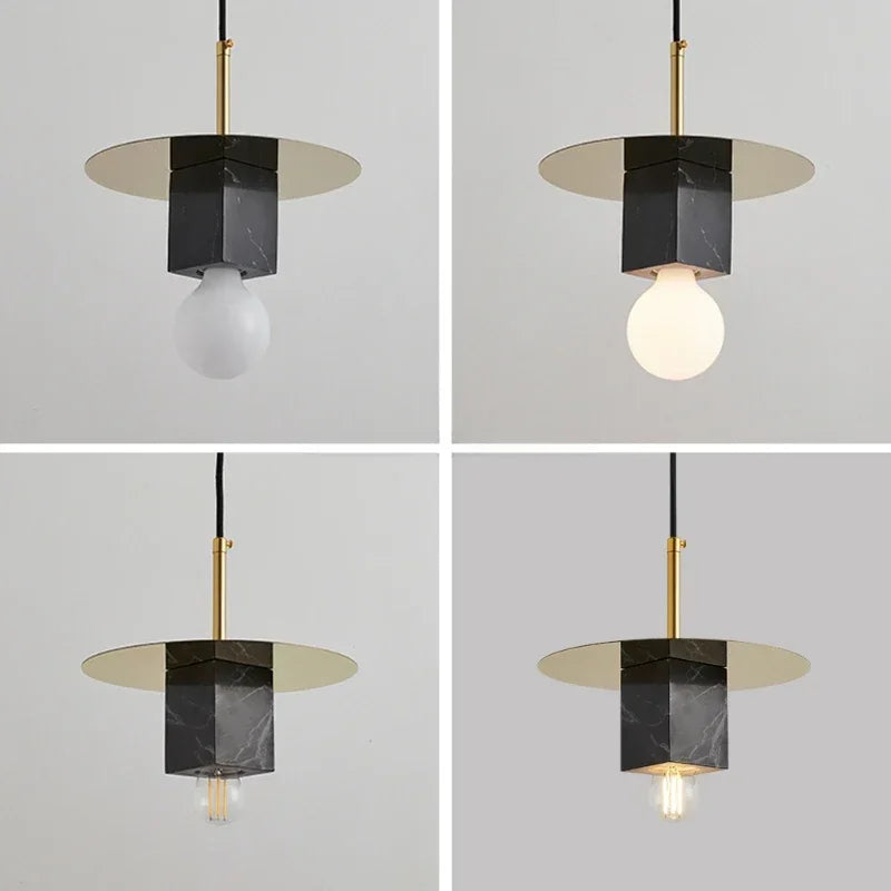 Nordic marble chandelier minimalist creative design for modern decor - vue 5 sur 7