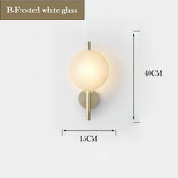Modern minimalist glass LED wall light for interior decoration