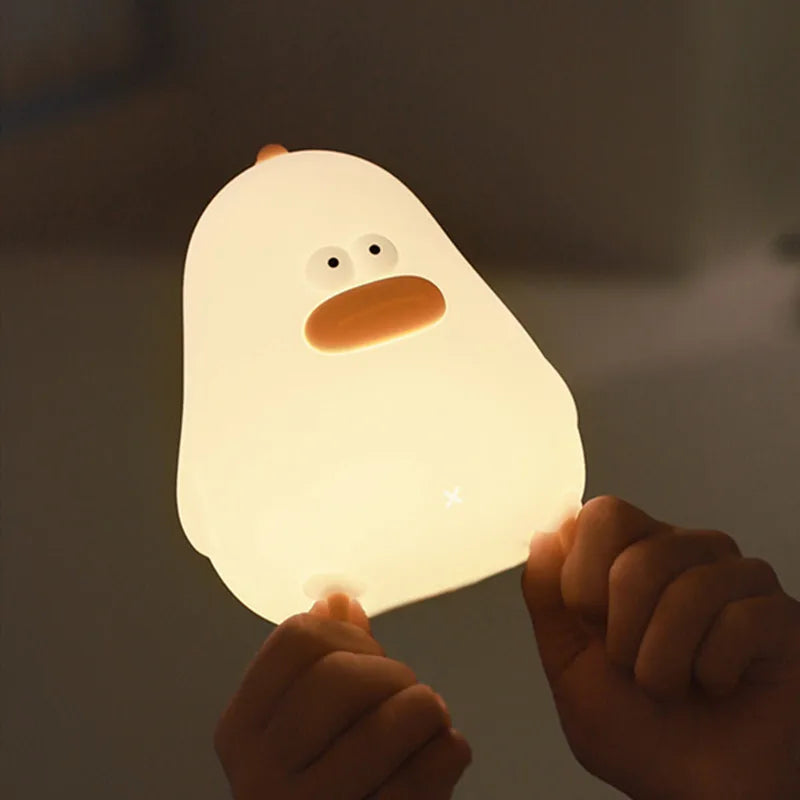 veilleuse silicone poulet tapotement usb pour enfant cadeau - vue 3 sur 5
