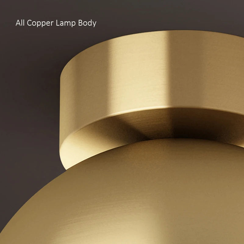 Modern minimalist copper corridor lamp with three colours - vue 6 sur 7