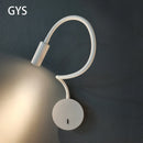lampe de bureau flexible gys avec interrupteur et liseuse led