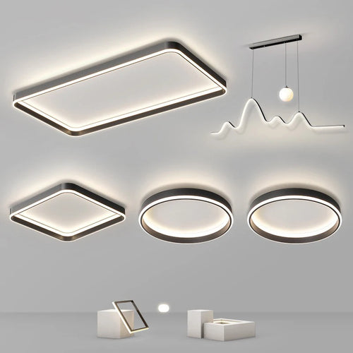 lustre led de luxe moderne simple et créatif pour la maison - vue 4 sur 12