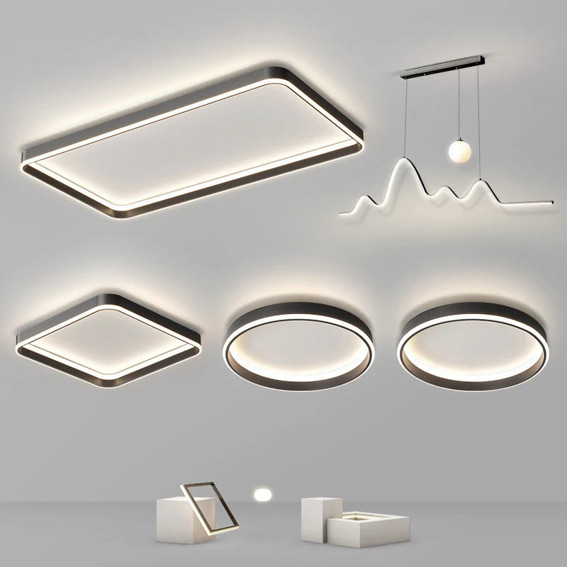 lustre led de luxe moderne simple et créatif pour la maison - vue 4 sur 12