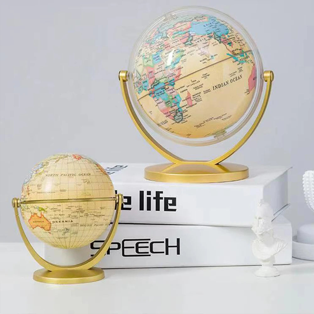 globe rétro 360 degrés carte du monde décoratif éducatif - vue 5 sur 7