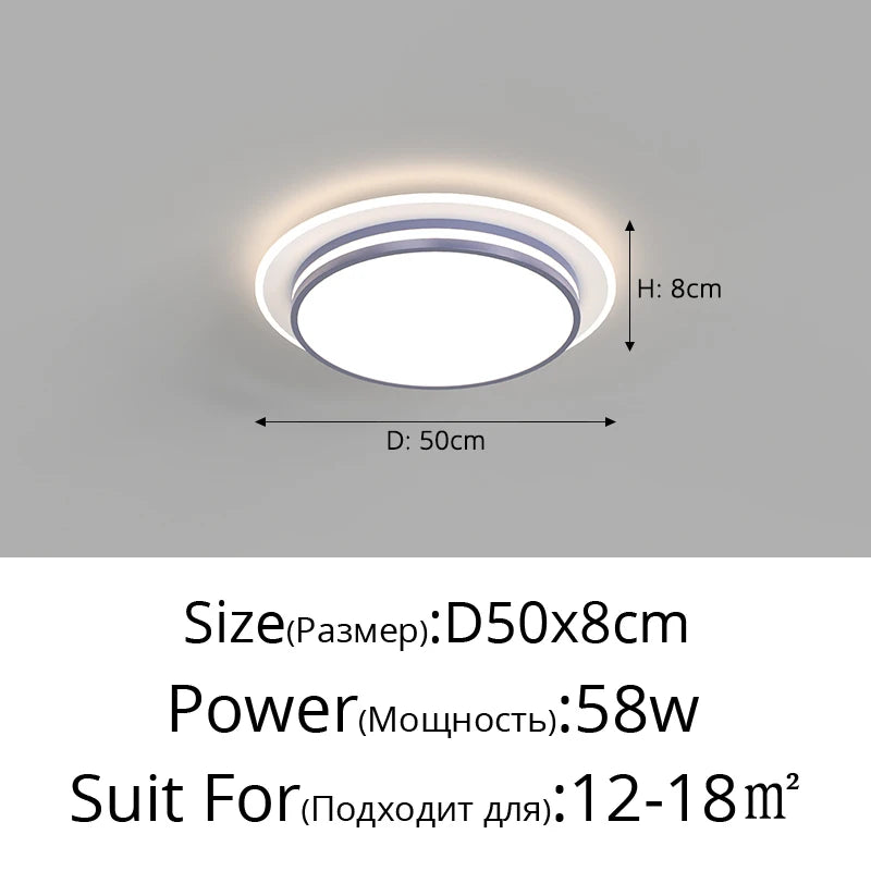Modern minimalist LED ceiling light for creative decor - vue 15 sur 15