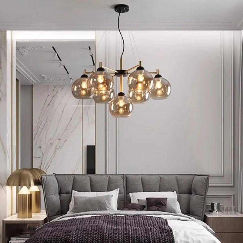 lustre moderne led pour éclairage intérieur suspendu - vue 7 sur 12