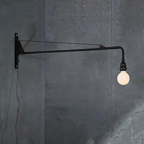 Vitra Potence Applique Loft Pays Américain Industriel Pipe Lumière Chevet Long Bras Swing Éclairage E27 Cuisine Décoration Murale Lumière - vue 3 sur 7