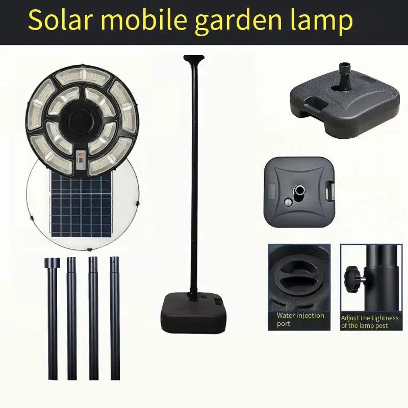 lampe solaire ronde pour jardin et éclairage extérieur