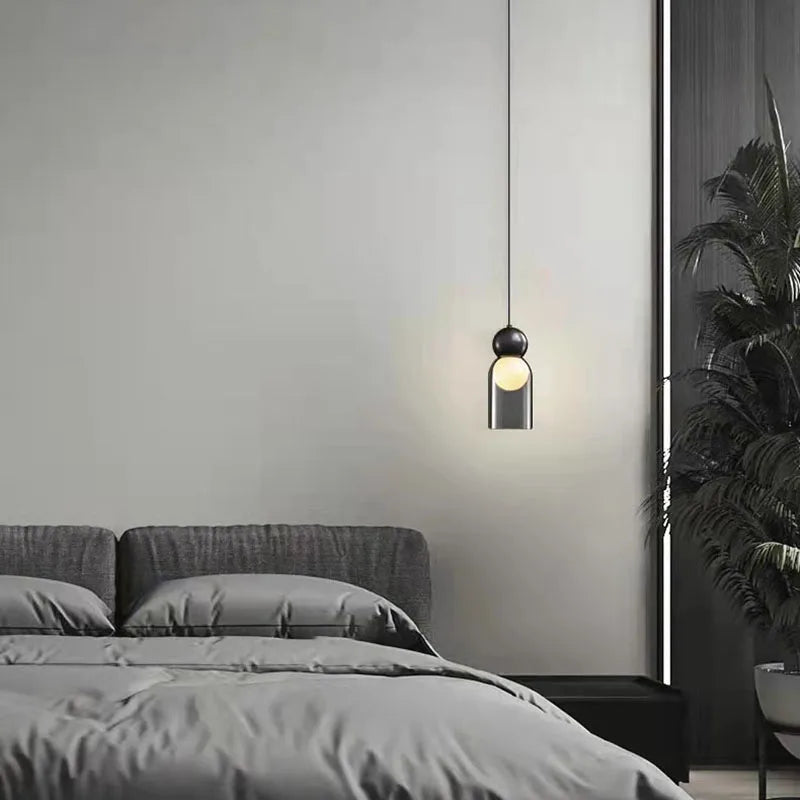 suspension moderne en verre transparent pour intérieur décoratif - vue 4 sur 10