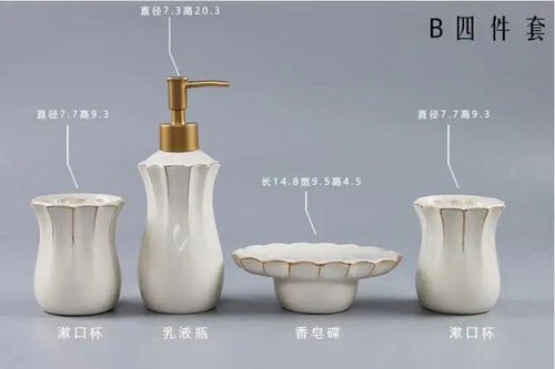 kit de salle de bain en céramique Jingdezhen de qualité supérieure