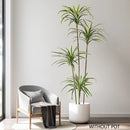 Set of 3 artificial dracaena plants for realistic decoration