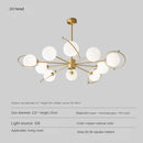 Nordic copper chandelier minimalist modern decorative glass
