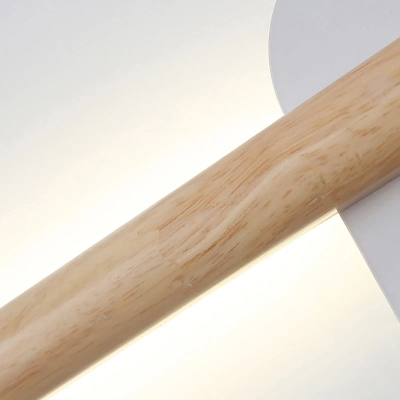 Adjustable nordic wall light in wood and metal minimalist - vue 6 sur 9