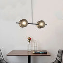 suspension moderne en verre et métal réglable en hauteur