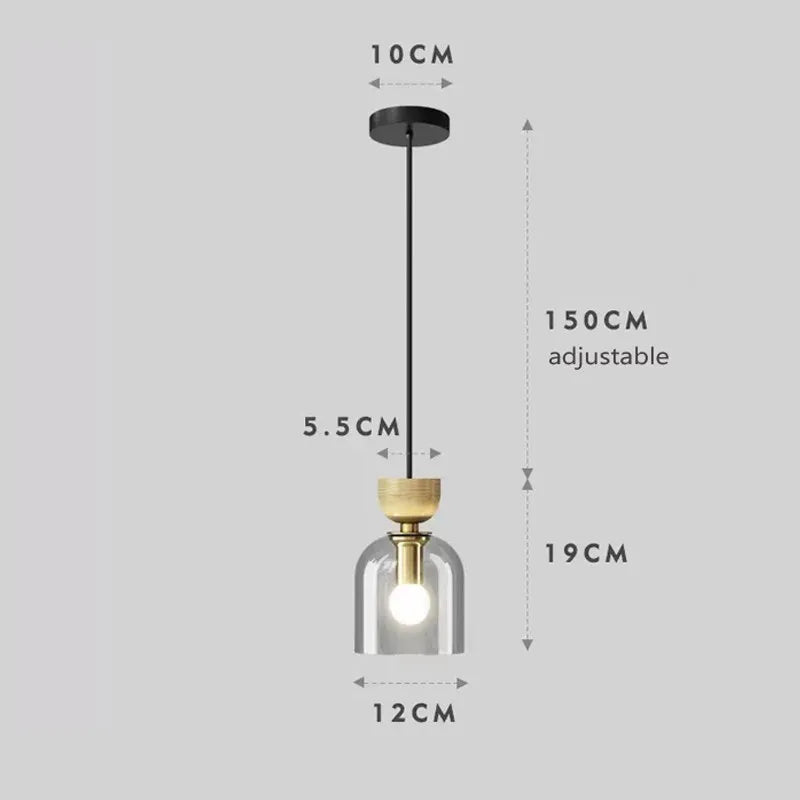 Suspension LED en verre minimaliste - vue 5 sur 7