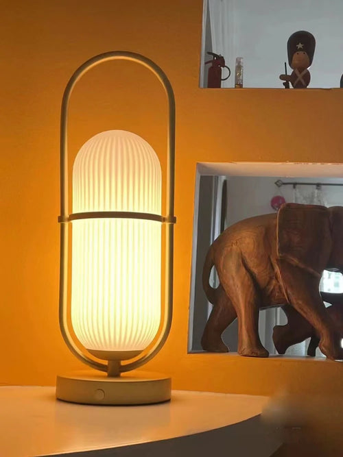Modern nordic glass portable decorative lamp - vue 2 sur 10