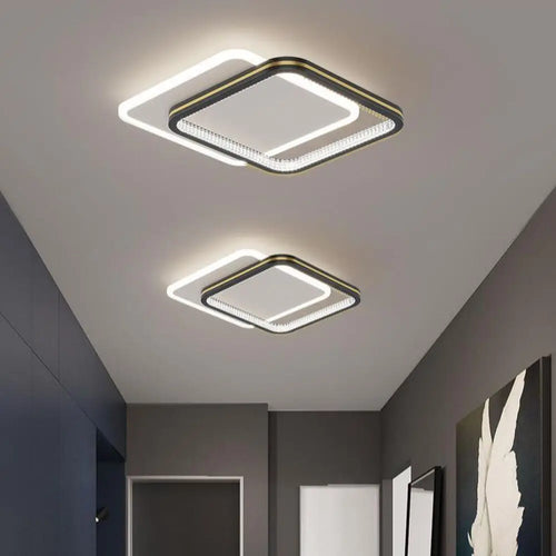 Plafond moderne à LEDs lampes pour salon chambre luxe décor luminaires intérieur couloir plafonnier avec télécommande - vue 6 sur 14