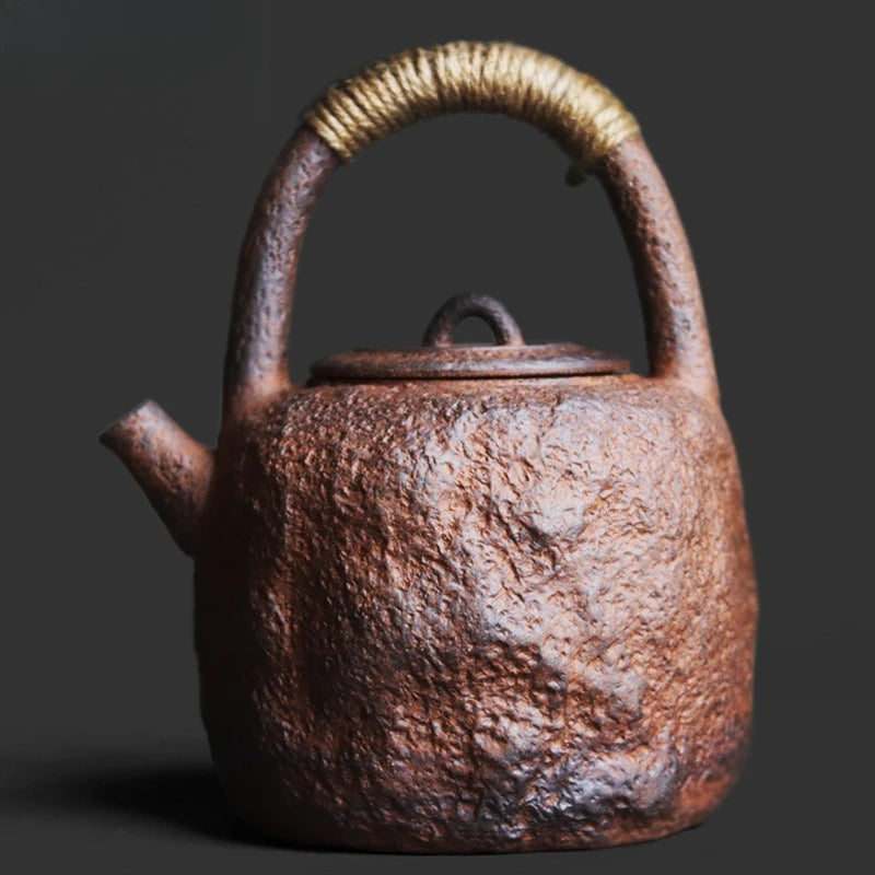Théière céramique style roche zen chinoise artisanale individuelle