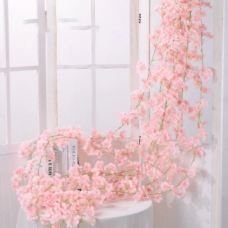 guirlande de fleurs artificielles pour décoration de mariage et intérieur - vue 14 sur 17
