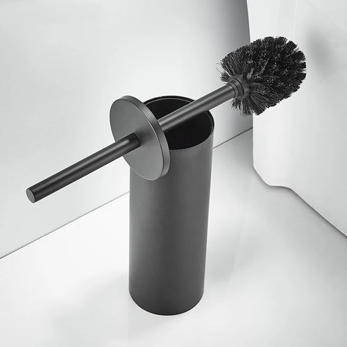 brosse en acier inoxydable avec support pour nettoyage salle de bain - vue 2 sur 13