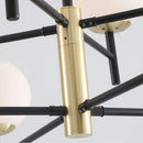 Lustre noir moderne éclairage LED décoration maison suspension