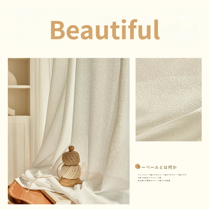 Voilage japonais plissé motif géométrique pour salon chambre - vue 8 sur 18