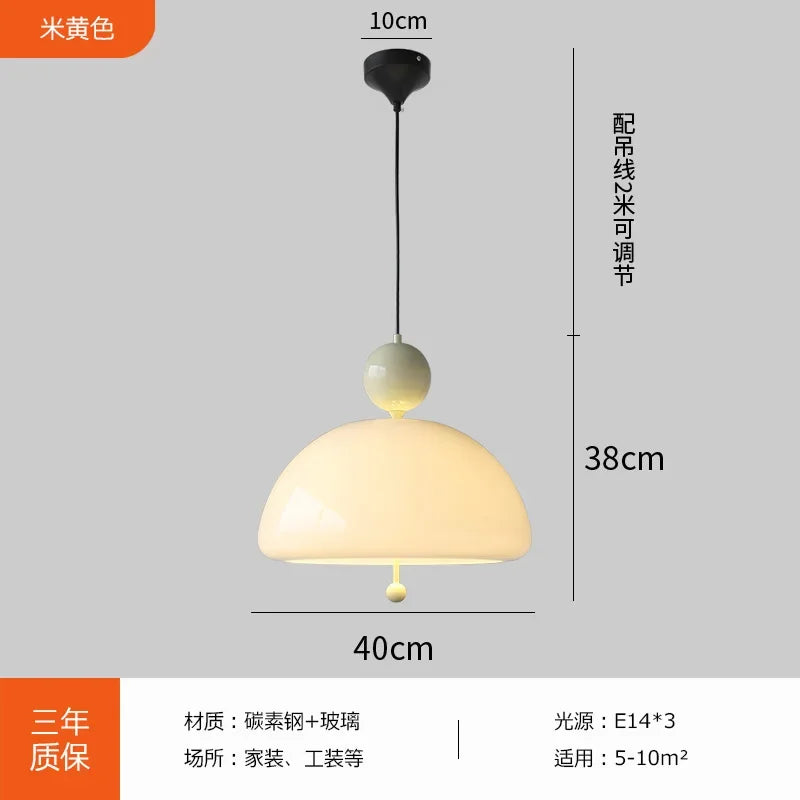 Vintage retro glass pendant light for interior decoration