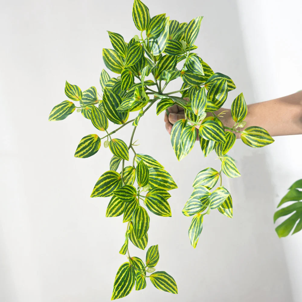 plante artificielle suspendue en faux rotin pour décoration intérieure et extérieure - vue 9 sur 9