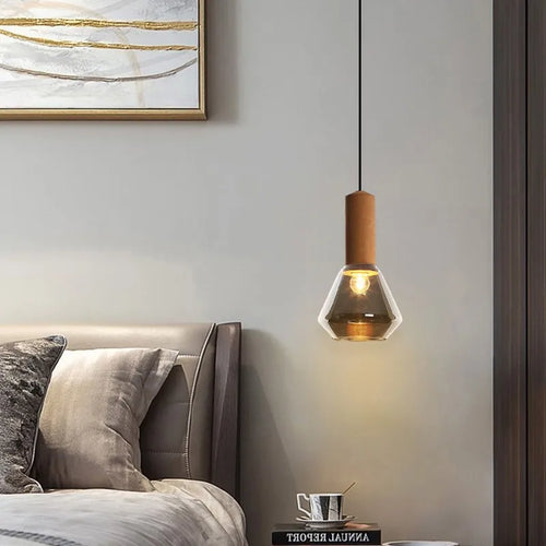 suspension Luxe cuivre LED nordique 19CM verre dépoli chambre décor luminaire suspendu étude salon allée maison lampe Lustre - vue 5 sur 10