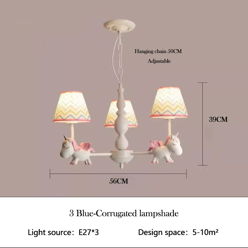 lustre enfant LED rotatif style nordique romantique et chaleureux - vue 9 sur 24