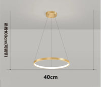 Modern LED ring for minimalist suspended decor